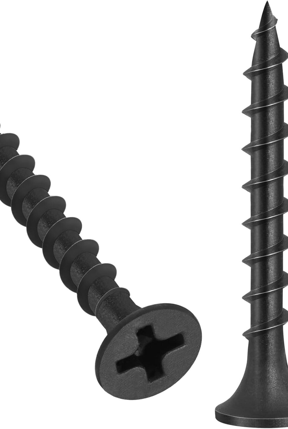 VGBUY 170pcs #6 × 1-1/2 inch Drywall Screws, Black Wood Screws, Coarse Thread Sheetrock Screws, Phillips Head Drive, High Hardness Black Screws for Drywall, Sheetrock, Wood