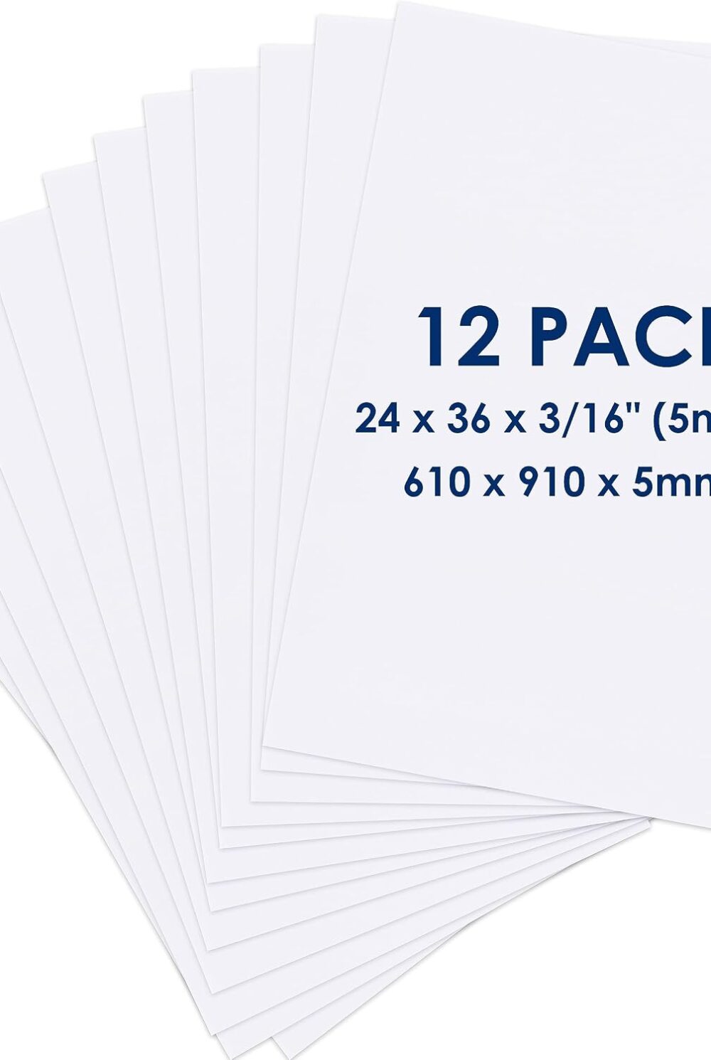 Foam Board 24 x 36 x 3/16"(5mm), Foam Core Board Sheets, White Poster Board